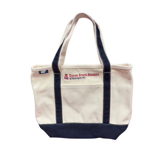 Medium 5 Pocket Open Top Long Handle Canvas Tote Bag